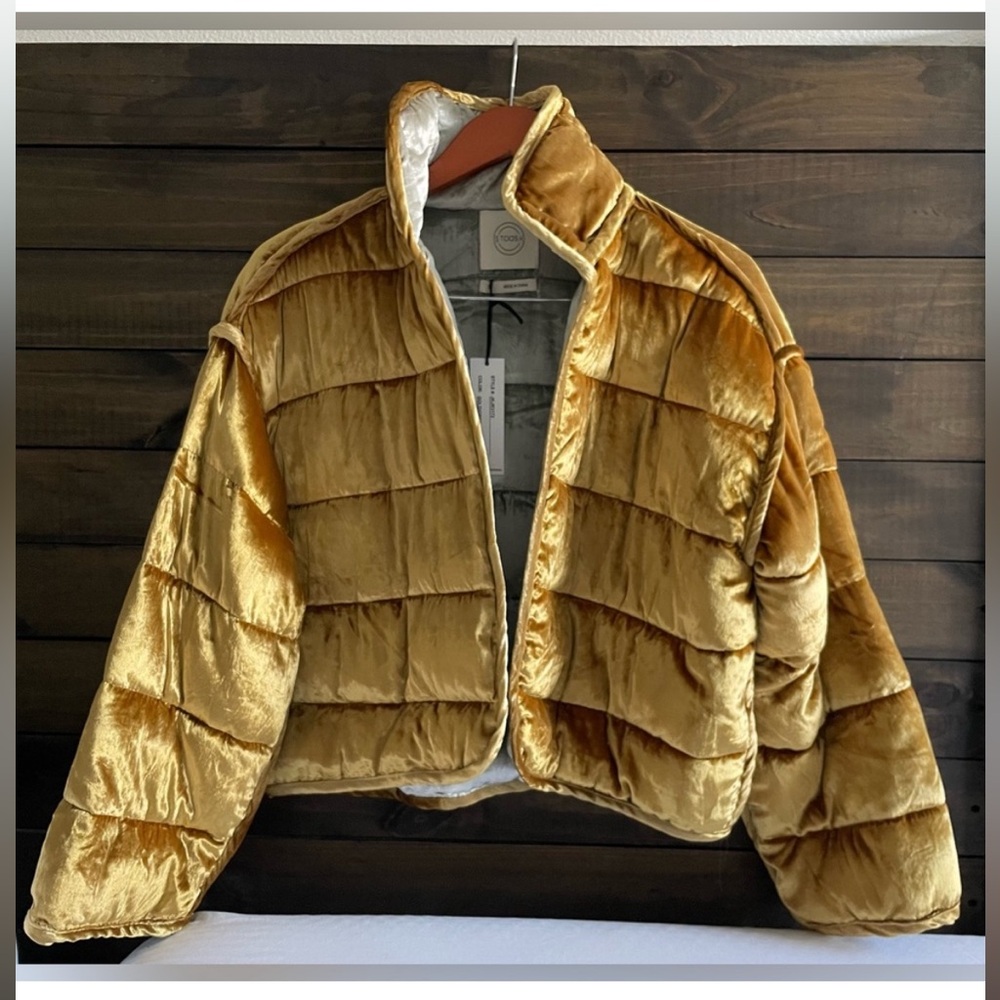 Jacket velvet size large two and one reversible brand new